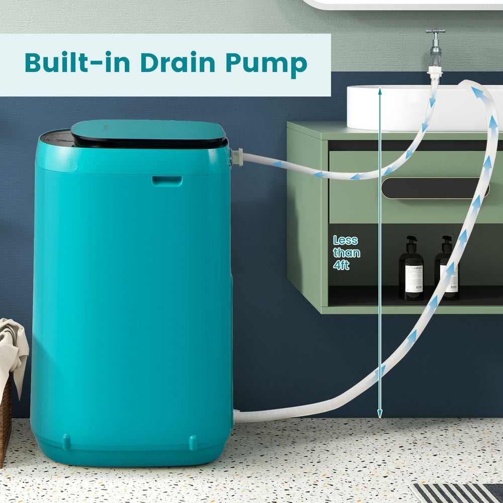 Full-Automatic Washing Machine 7.7 lb. 10 Programs 3 Water Levels Dual Motor 240W Wash 210W Spin