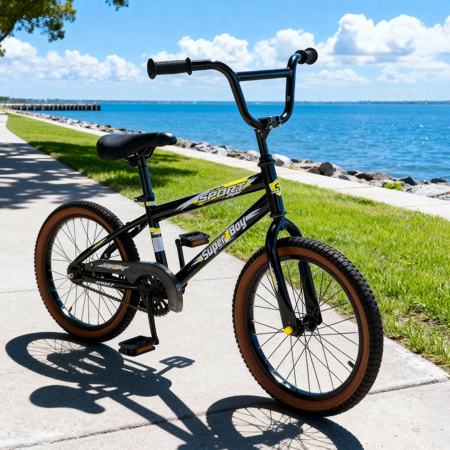 Bestcore 18in Kids Bike, Ages 6-9 Years, Black