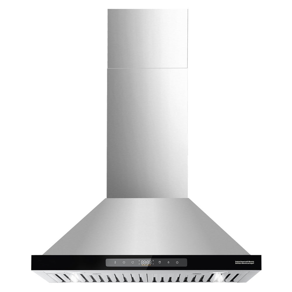 30 in. Wall Mount Range Hood 800 CFM Stainless Steel with Gesture Touch Control and LED