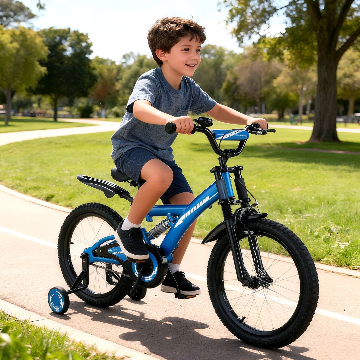 Bestcore 18in Kids Bike, Ages 6-9 Years, Blue