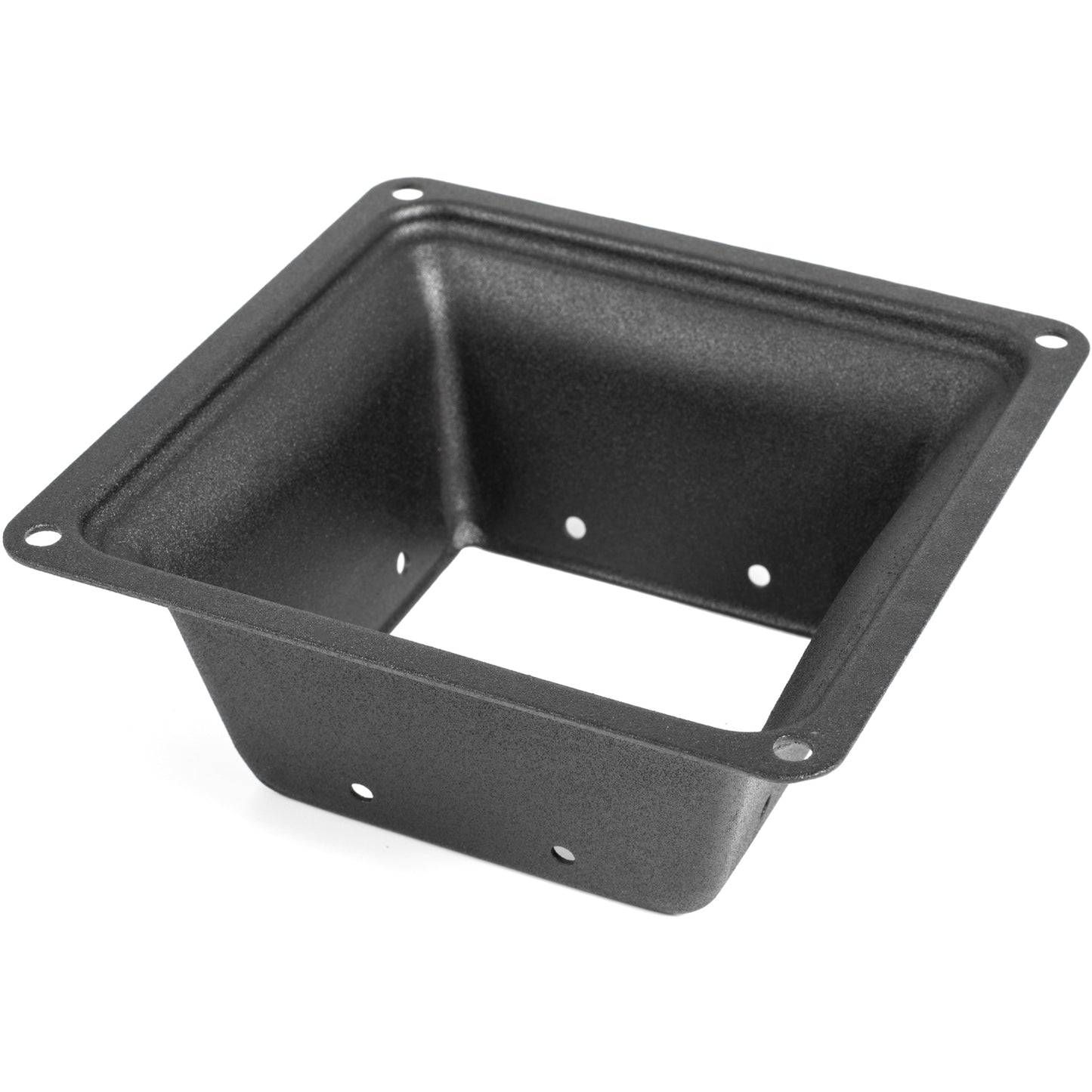 Deck Post Base 5 PCS Post Base Skirt 4x4 (Actual 3.38x3.38) Post Support Flange 2.5LBS Deck Post Skirt Black Powder-Coated Decking Post Base with Thick Steel for Deck Supports Porch Railings