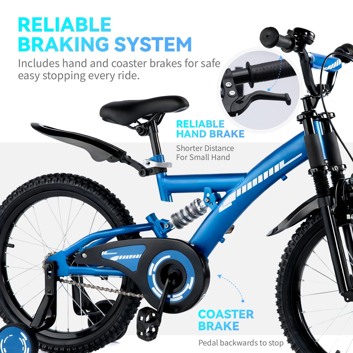 Bestcore 16in Kids Bike, Ages 4-7 Years, Blue
