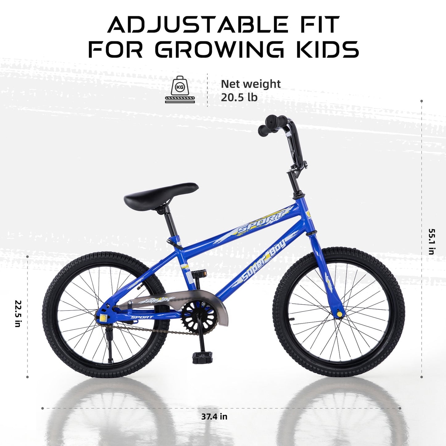 Bestcore 20in Kids Bike, Ages 7-14 Years, Blue