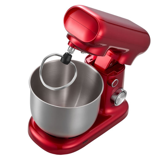3 qt. Electric Stand Mixer 300W 10-Speed Tilt-Head Kitchen Mixer with Stainless Steel Bowl, Red
