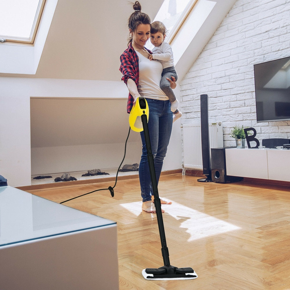 Portable Handheld Steam Cleaner 1000W with 10 Accessories 203 F Steam 2-3 Bar Pressure