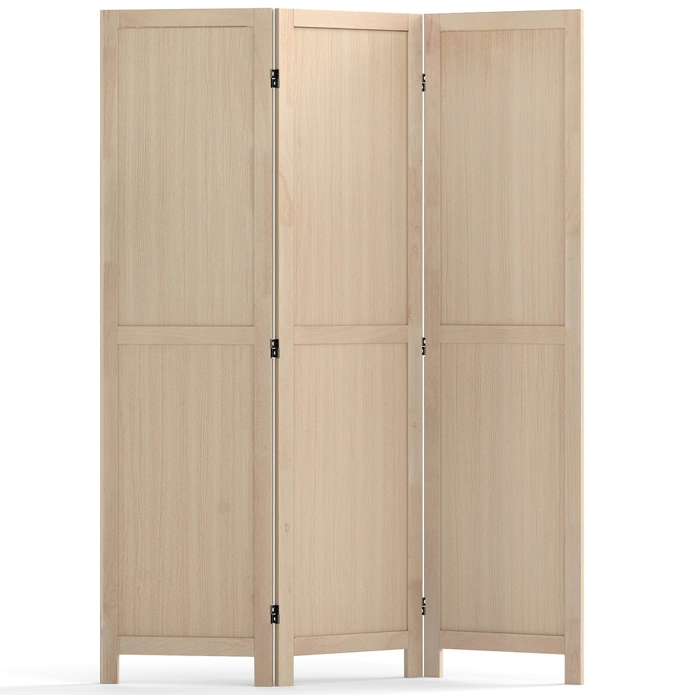 3-Panel Folding Room Divider Privacy Screen for Home, Office, Bedroom and Restaurant, Beige