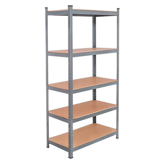 71 in. Steel 5-Level Adjustable Metal Storage Rack Heavy Duty 590 lb. Shelf Capacity