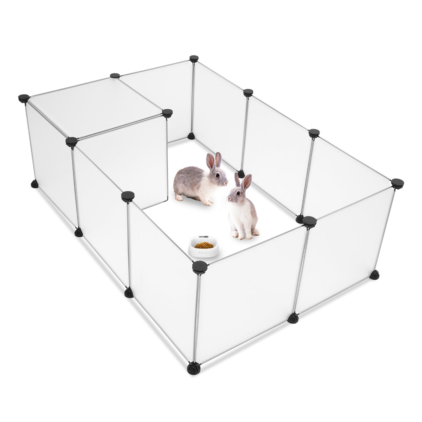 Portable Pet Playpen, Plastic Yard Fence for Small Animals, Puppy Kennel Crate Enclosure