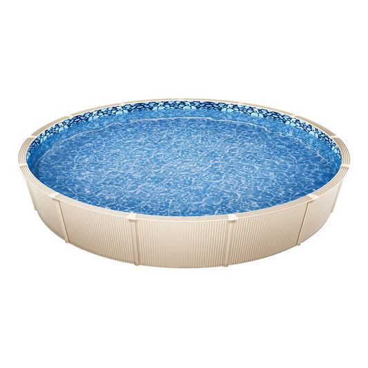 18-ft Round Above-Ground Pool Liner, Unibead Vinyl Liner, 52 in Wall, Standard Gauge for Steel-Sided Pools