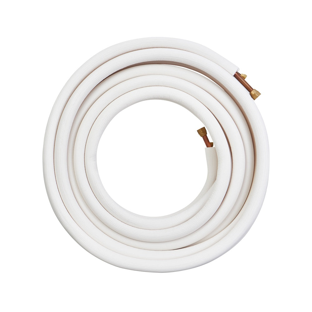 50 ft Mini Split Line Set, 3/8  5/8 OD Copper Tubing with Triple-Layer PE Insulation, Pre-Coiled for AC Heat Pump