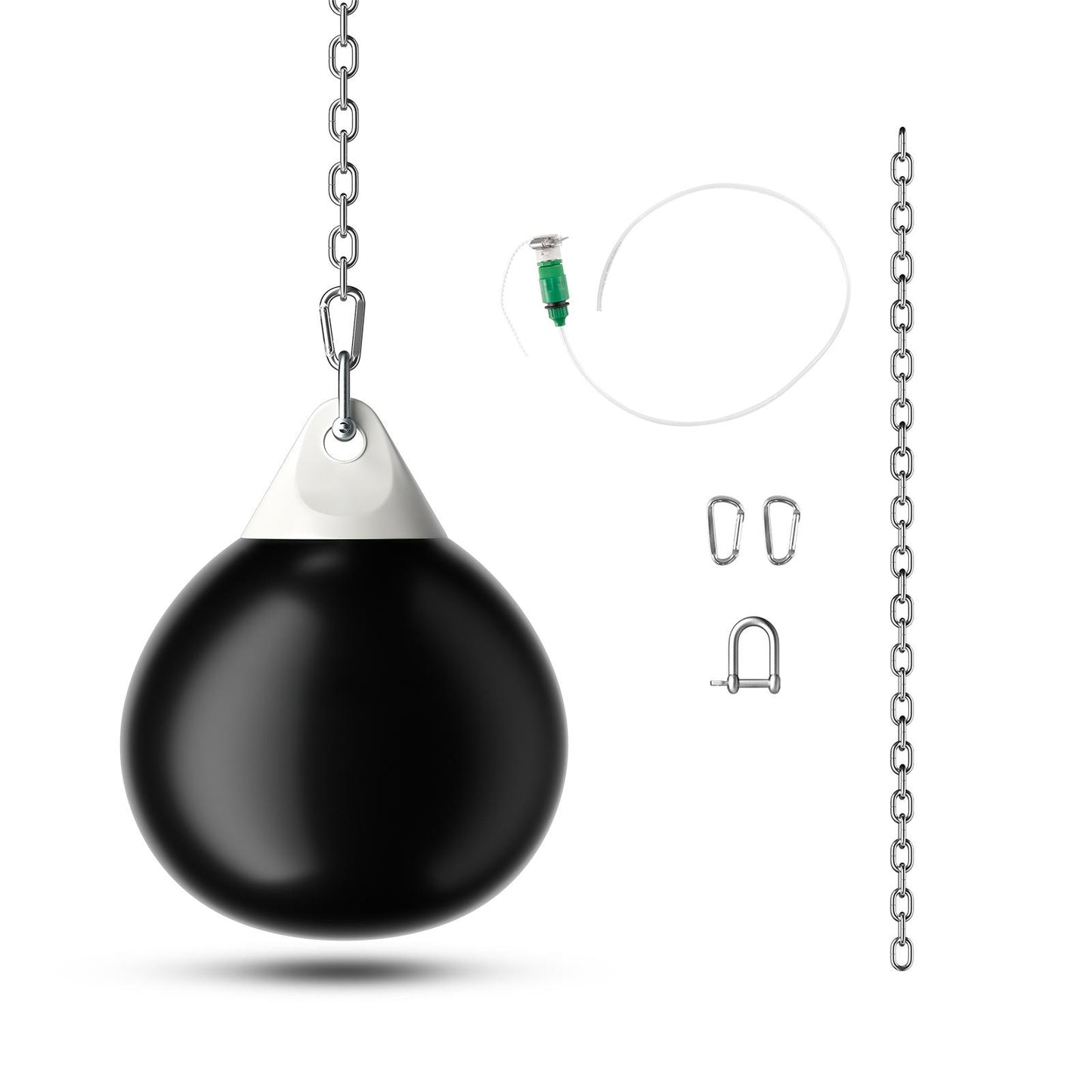 21 in. Water Punching Bag PVC High-Rebound 70-80 Percent Water Fill Adjustable Metal Chain Safety Buckles Indoor Outdoor