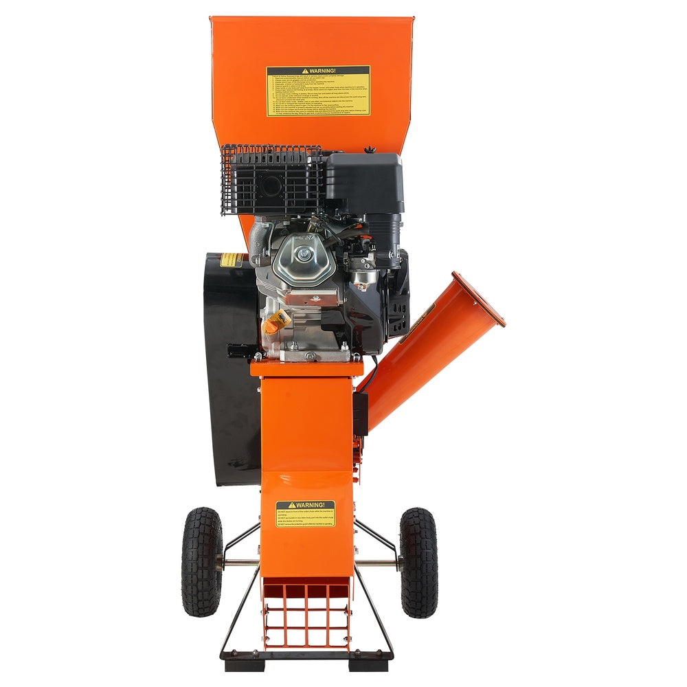 Wood Chipper Shredder Mulcher 12 HP 420cc 2 in. Max Diameter 3600 RPM Gas-Powered with 10 in. Wheels CE EMC EPA Listed