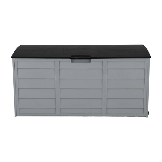 75 Gallon 260L Outdoor Storage Deck Box, Lockable Weatherproof Patio Container with Seat