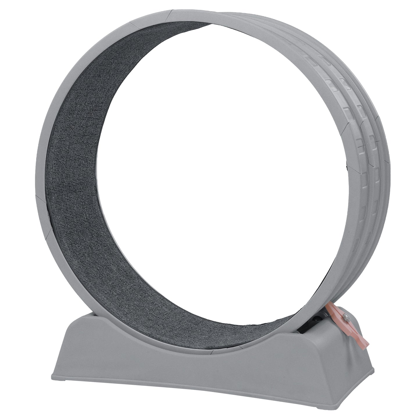 31.5 inch Cat Exercise Wheel with Gray Carpet Runway and Teaser Stick, Silent Cat Treadmill