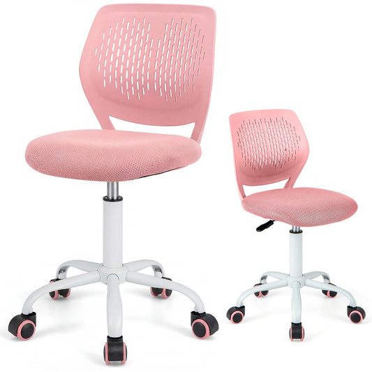 Ergonomic Children Study Chair Adjustable 16.5 to 21 in. Mesh Back PU Wheels 5 Claw Base 250 lb. 4 Colors