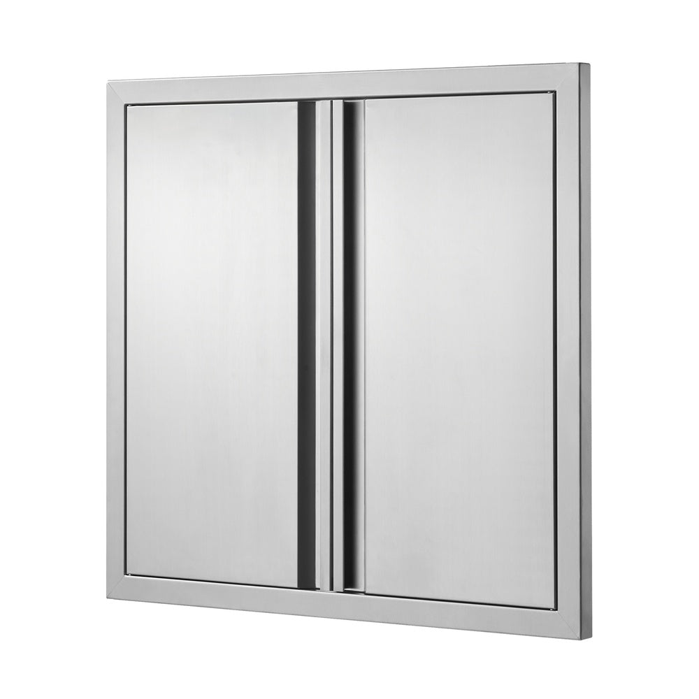 BBQ Access Door 26 in. W x 24 in. H Stainless Steel Flush Mount Vertical Door Recessed Handle Outdoor Kitchen Cabinet