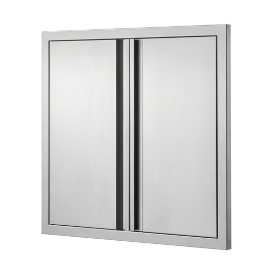BBQ Access Door 26 in. W x 24 in. H Stainless Steel Flush Mount Vertical Door Recessed Handle Outdoor Kitchen Cabinet