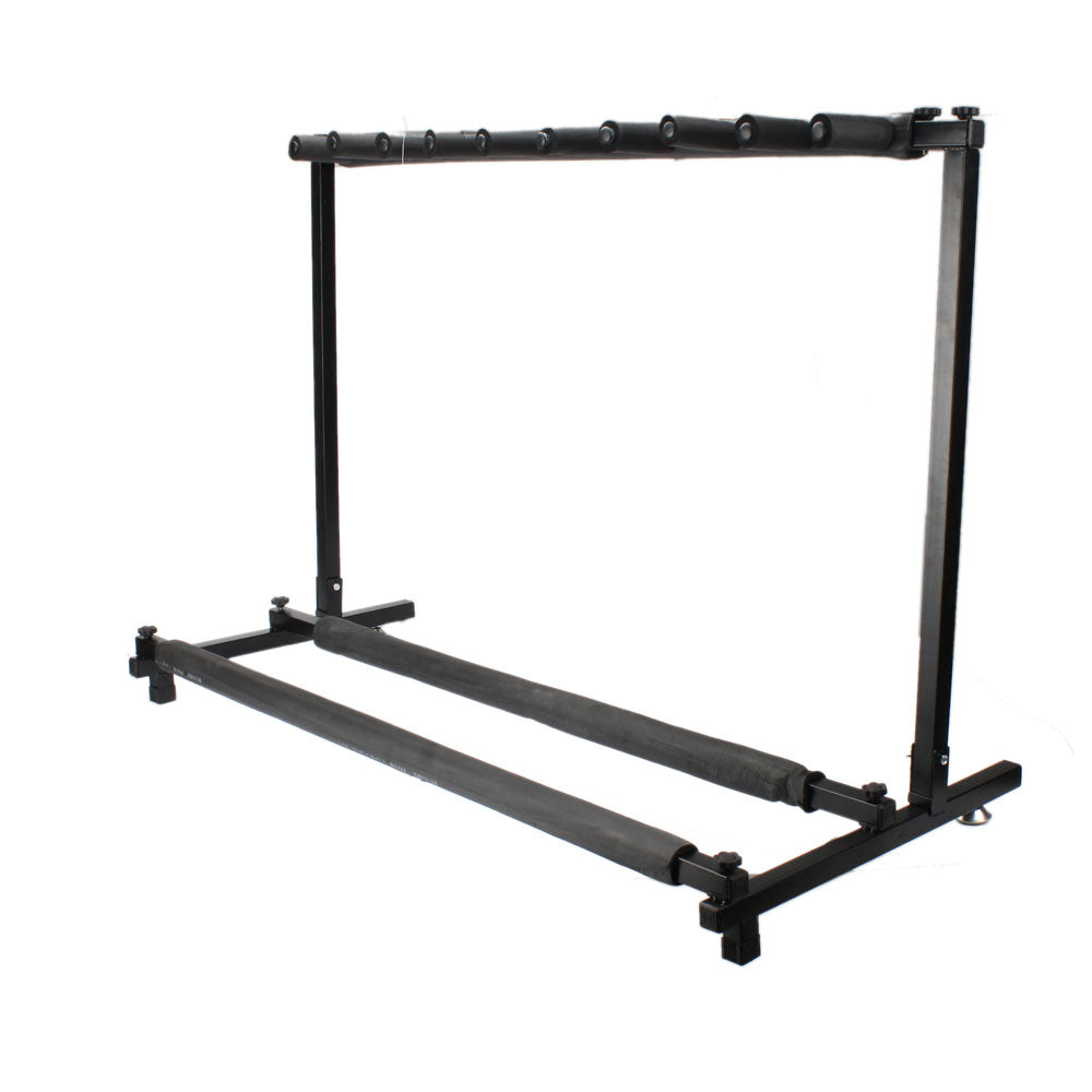 Triple Folding Guitar Rack Stand, Holds Up to 9 Guitars and Basses, Multi-Instrument Stand