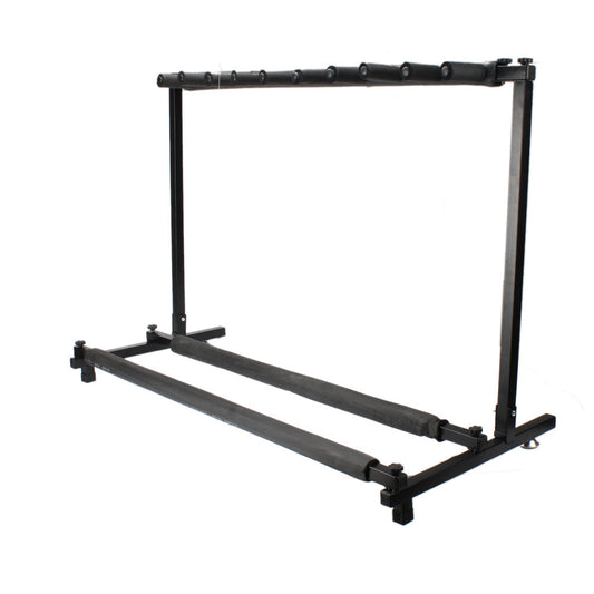 Triple Folding Guitar Rack Stand, Holds Up to 9 Guitars and Basses, Multi-Instrument Stand
