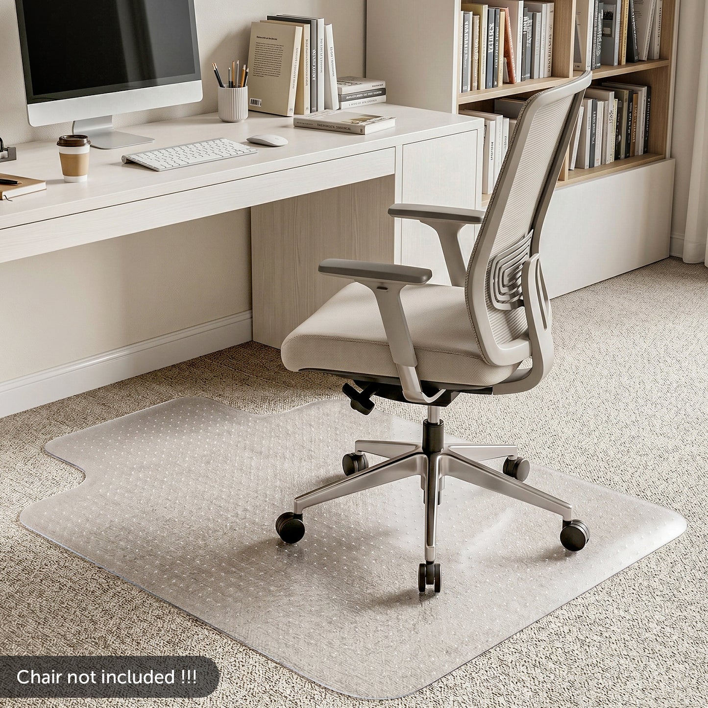Transparent PVC Chair Mat for Hard Floors and Carpet, 47 x 35 inch Floor Protector