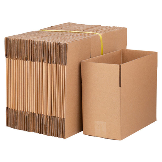 100 Pack Corrugated Shipping Boxes 8 x 6 x 4 inch, Kraft Cartons for Shipping and Moving