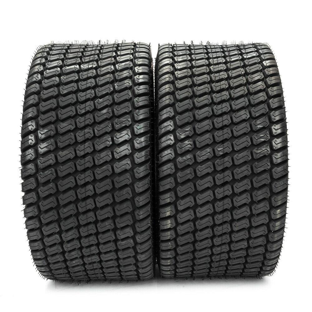 Set of 2 Turf Tires 24x12.00-12 for Riding Lawn Mowers, 4 Ply Tubeless Garden Tractor Tires