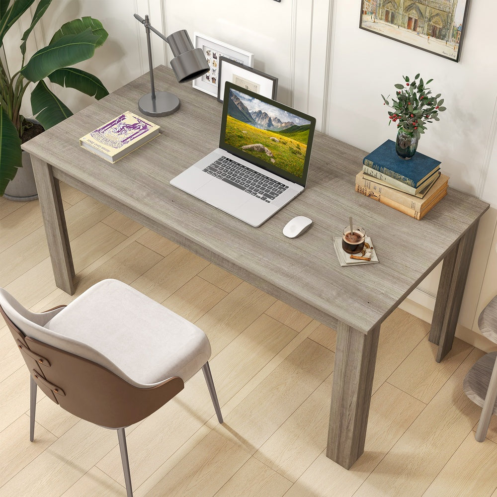63 in Rectangular Wood Dining Table with Sturdy Four-Leg, Modern Home Kitchen  Dining Room Table