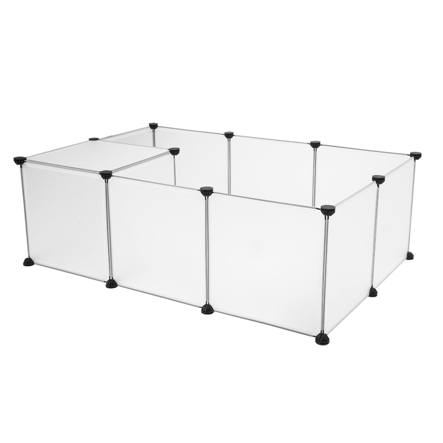 Portable Pet Playpen, Plastic Yard Fence for Small Animals, Puppy Kennel Crate Enclosure