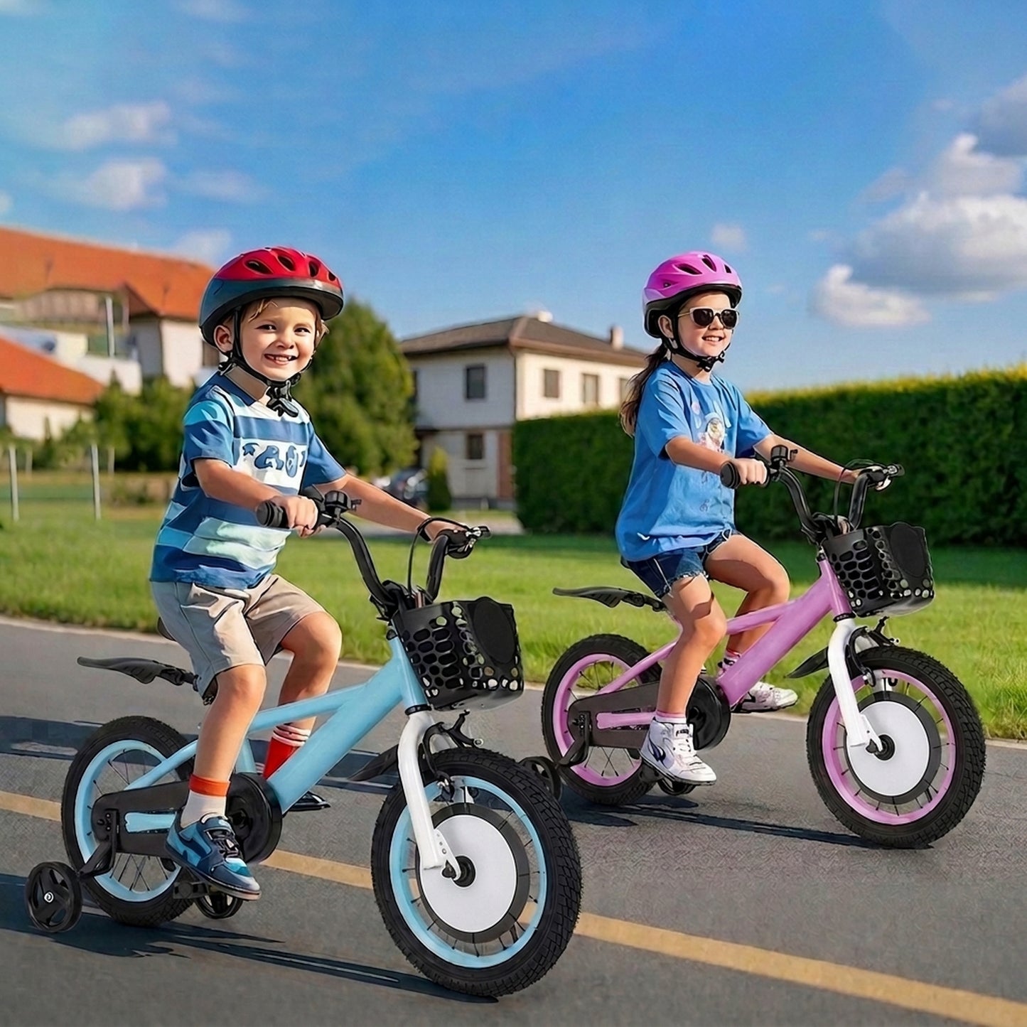 14 Inch Kids Bike for 3-5 Years Old Sport Bicycle with Adjustable Handlebar and Saddle-14 inches