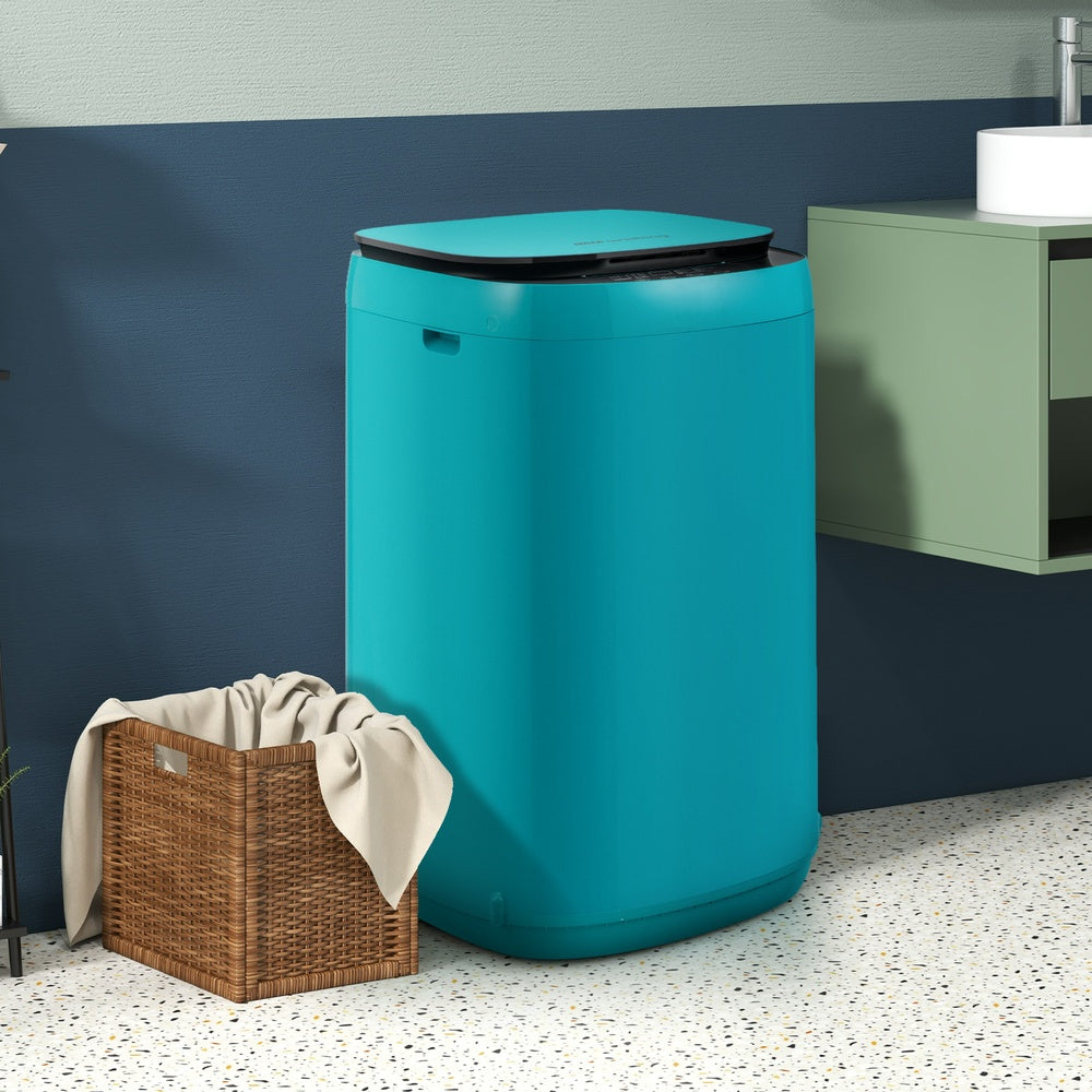 Full-Automatic Washing Machine 7.7 lb. 10 Programs 3 Water Levels Dual Motor 240W Wash 210W Spin