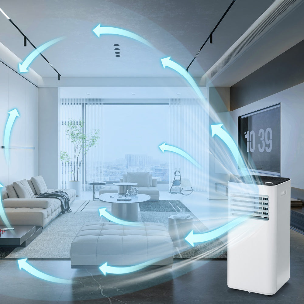 10000 BTU Portable Air Conditioner, 4-in-1 Cool/Dehumidify/Fan/Sleep Up to 350 Sq Ft, LED Touch Panel  Remote, 24h