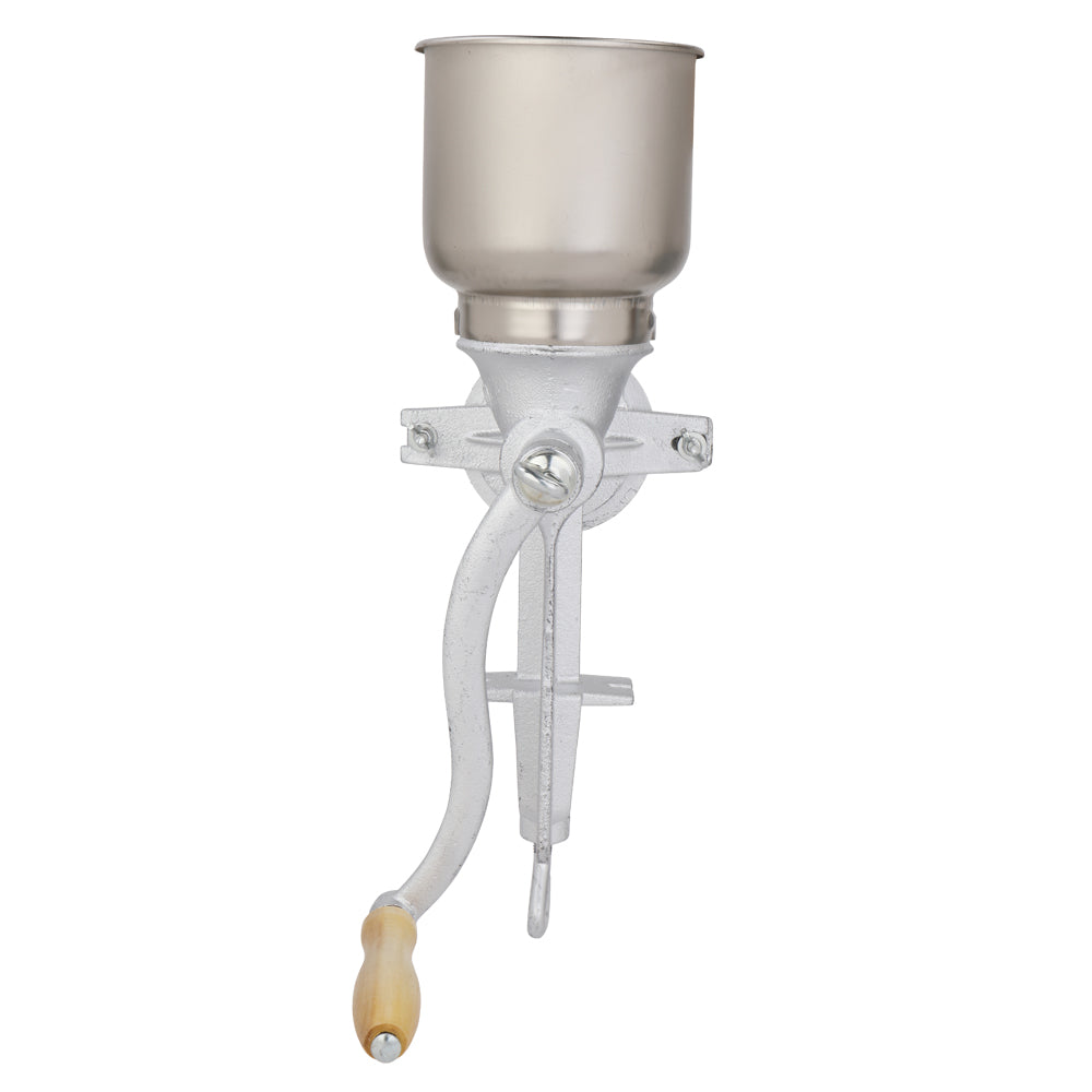 Manual Hand Crank Grain Grinder Mill for Corn, Wheat, Coffee and Nuts, Silver