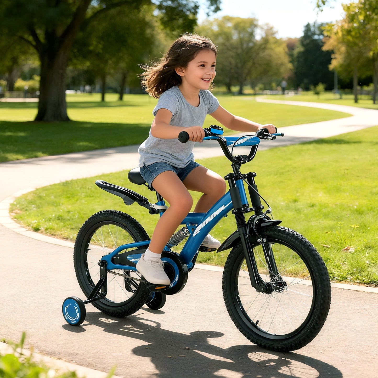 Bestcore 16in Kids Bike, Ages 4-7 Years, Blue