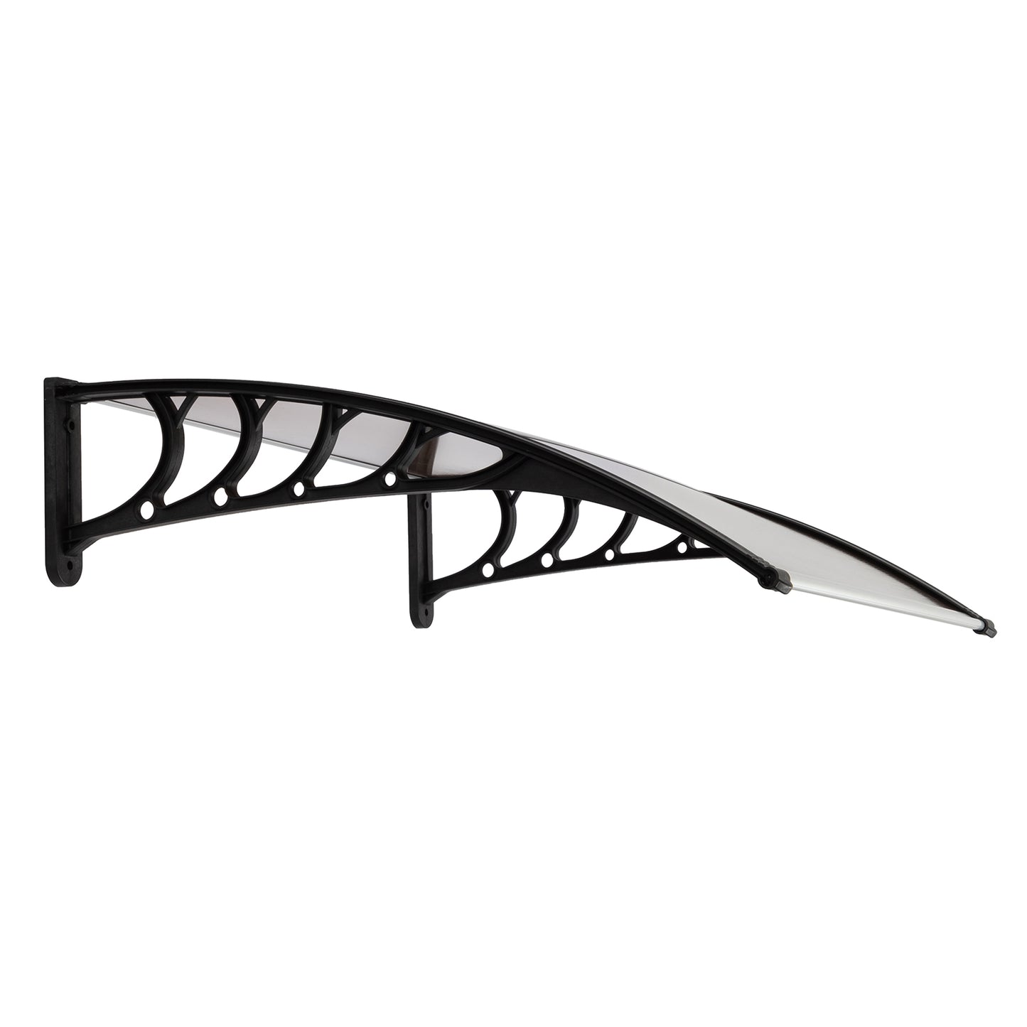 40 x 38 inch Door and Window Awning Canopy, Polycarbonate Rain Shelter, Brown Board
