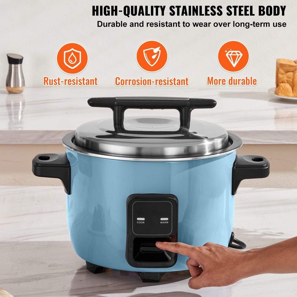 Commercial Rice Cooker 60-Cup Large Capacity 13 Qt. 1650W One-Touch Non-Stick Inner Pot Keep Warm