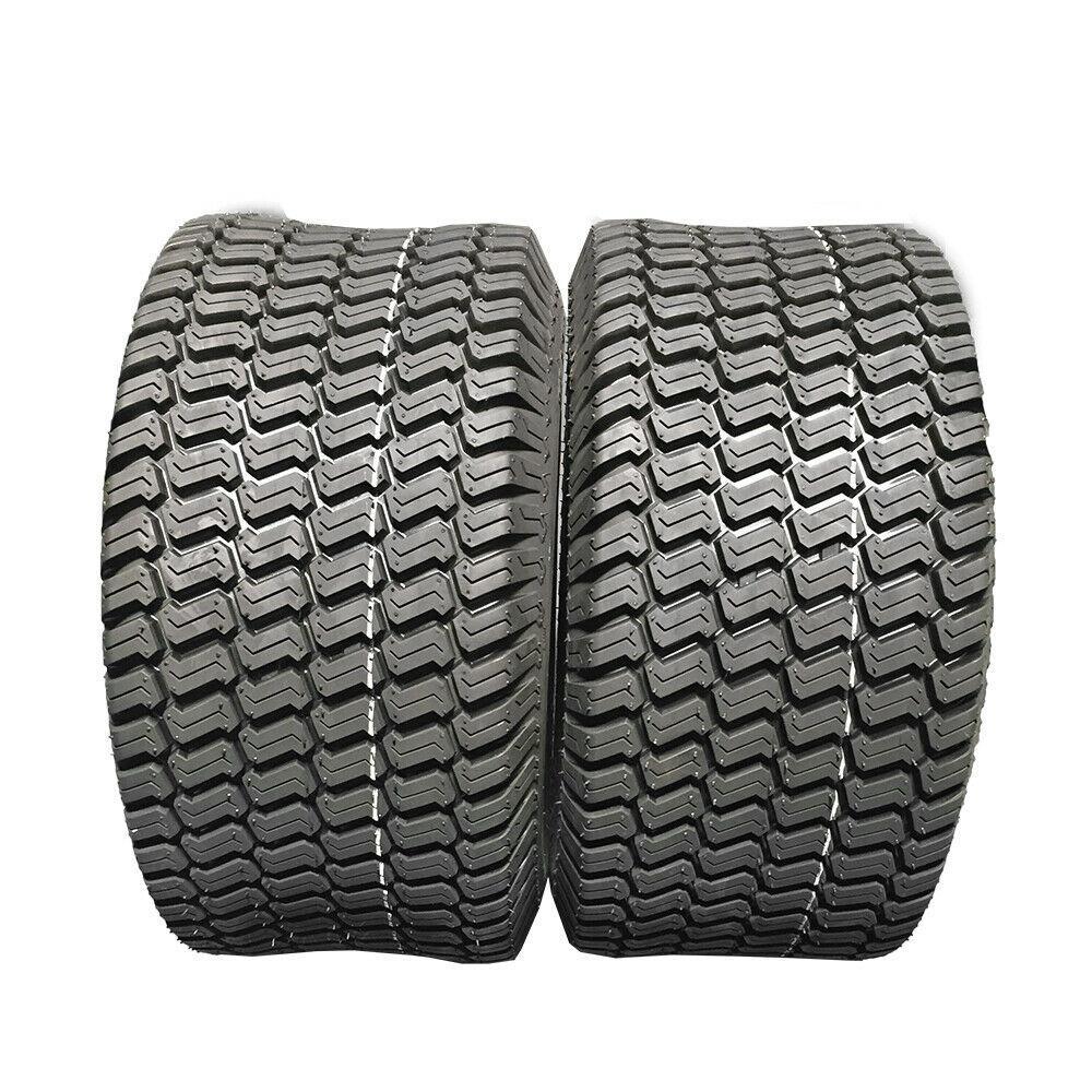 Pair of 16x6.50-8 Lawn Mower Turf Tires, 2 Ply Tubeless, 615 lb Load Rating