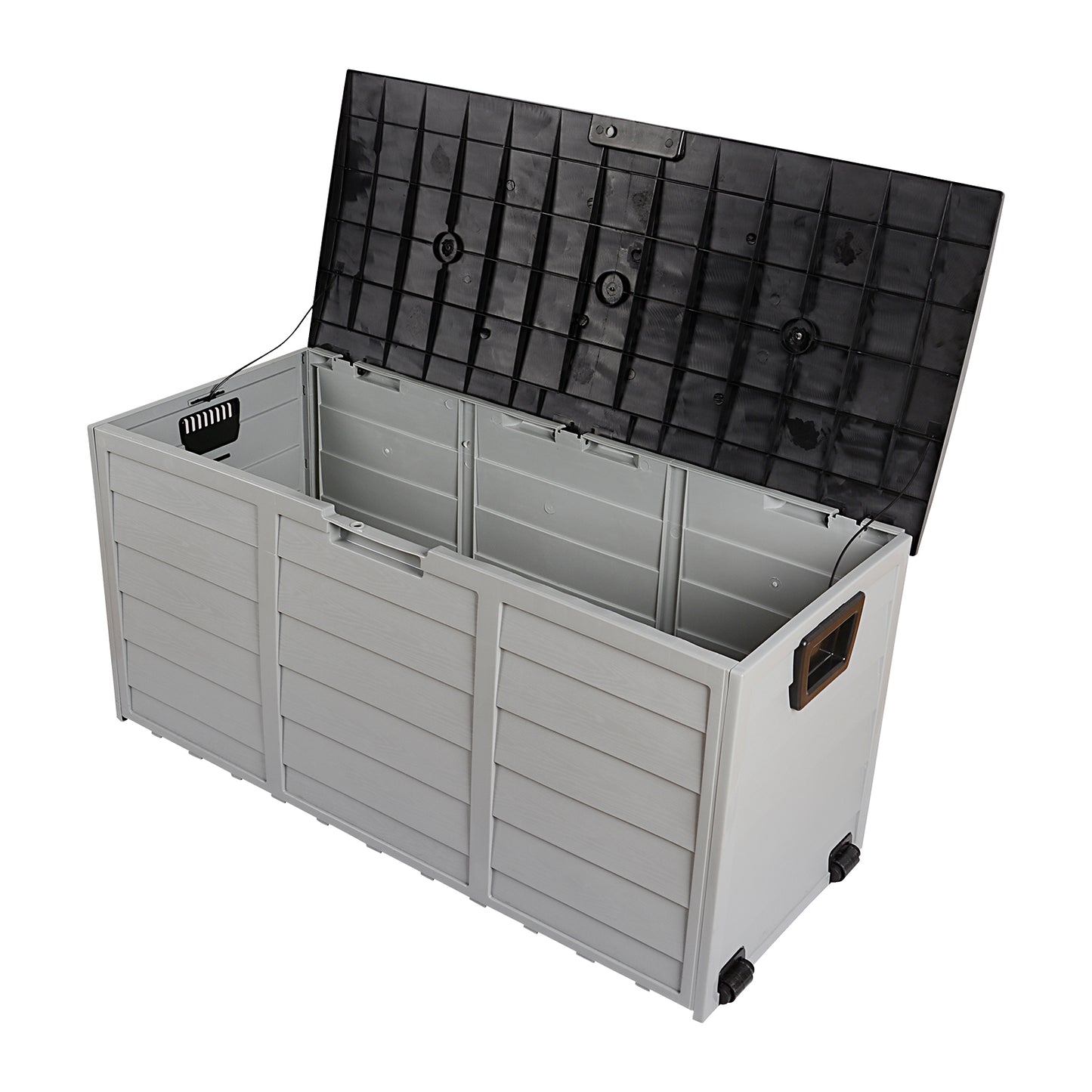 75 Gallon 260L Outdoor Storage Deck Box, Lockable Weatherproof Patio Container with Seat