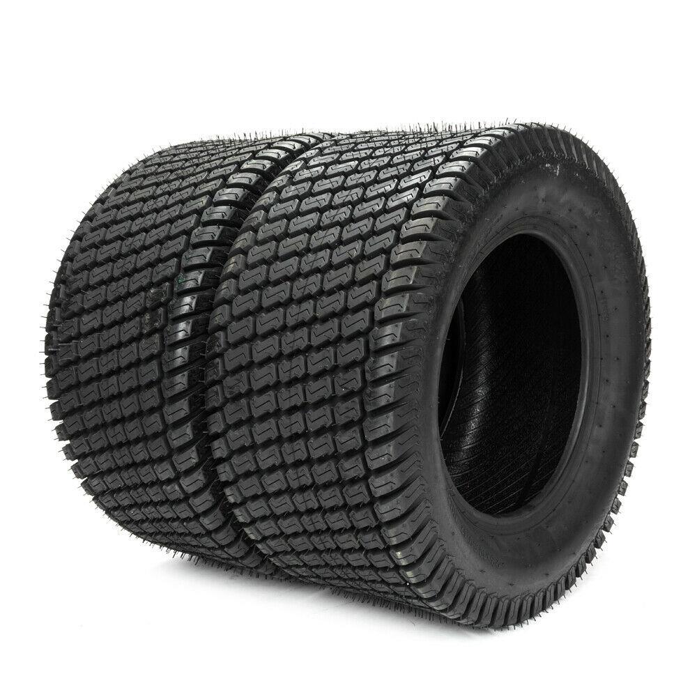 Set of 2 Turf Tires 24x12.00-12 for Riding Lawn Mowers, 4 Ply Tubeless Garden Tractor Tires