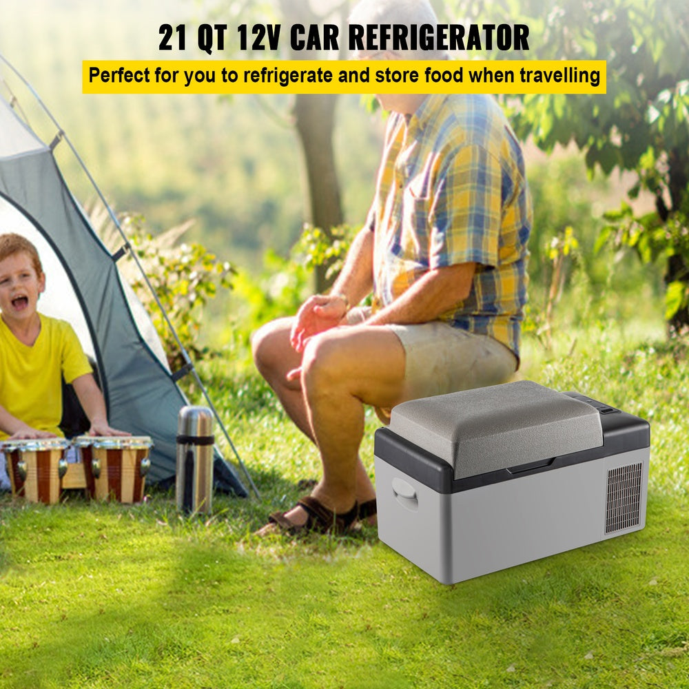 Portable Car Refrigerator 21 Qt 20L Compressor Cooler -4 to 68 F 12/24V DC 110-240V AC App Control