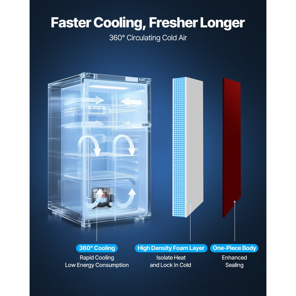 3.2 cu. ft. Mini Fridge Single Door Retro Compact Refrigerator with Glass Shelf, Red, 30.2-50 deg. F