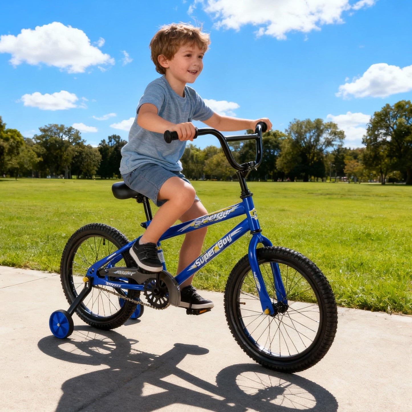 Bestcore 18in Kids Bike, Ages 6-9 Years, Blue