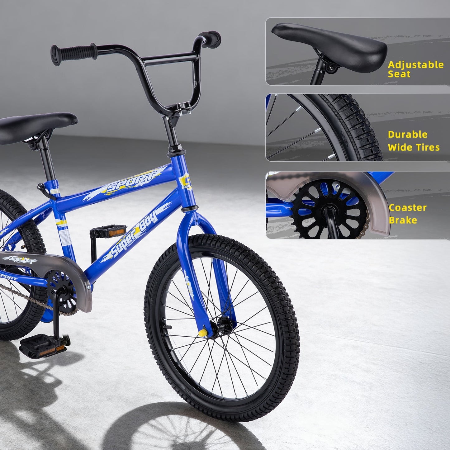 Bestcore 20in Kids Bike, Ages 7-14 Years, Blue