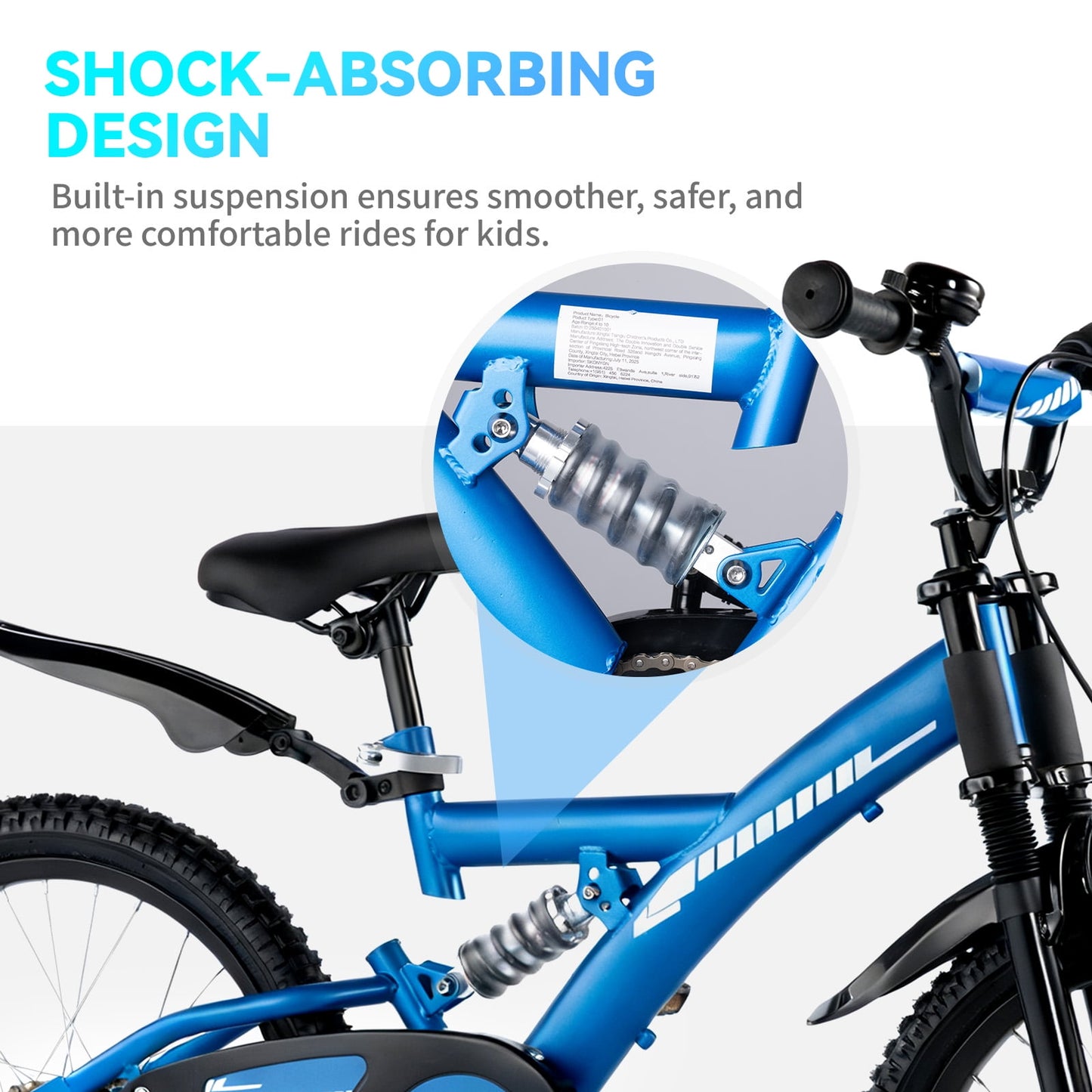 Bestcore 18in Kids Bike, Ages 6-9 Years, Blue