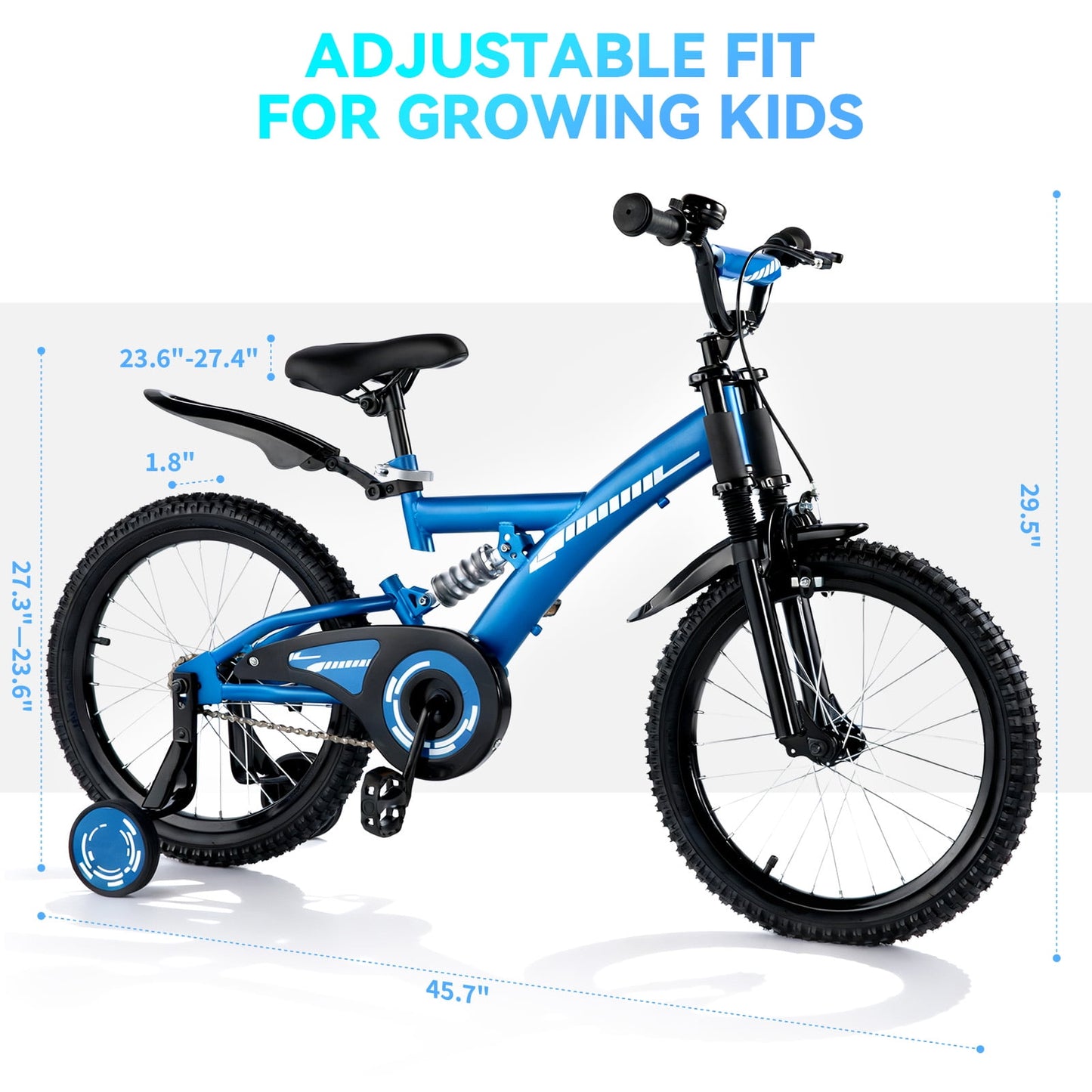 Bestcore 16in Kids Bike, Ages 4-7 Years, Blue