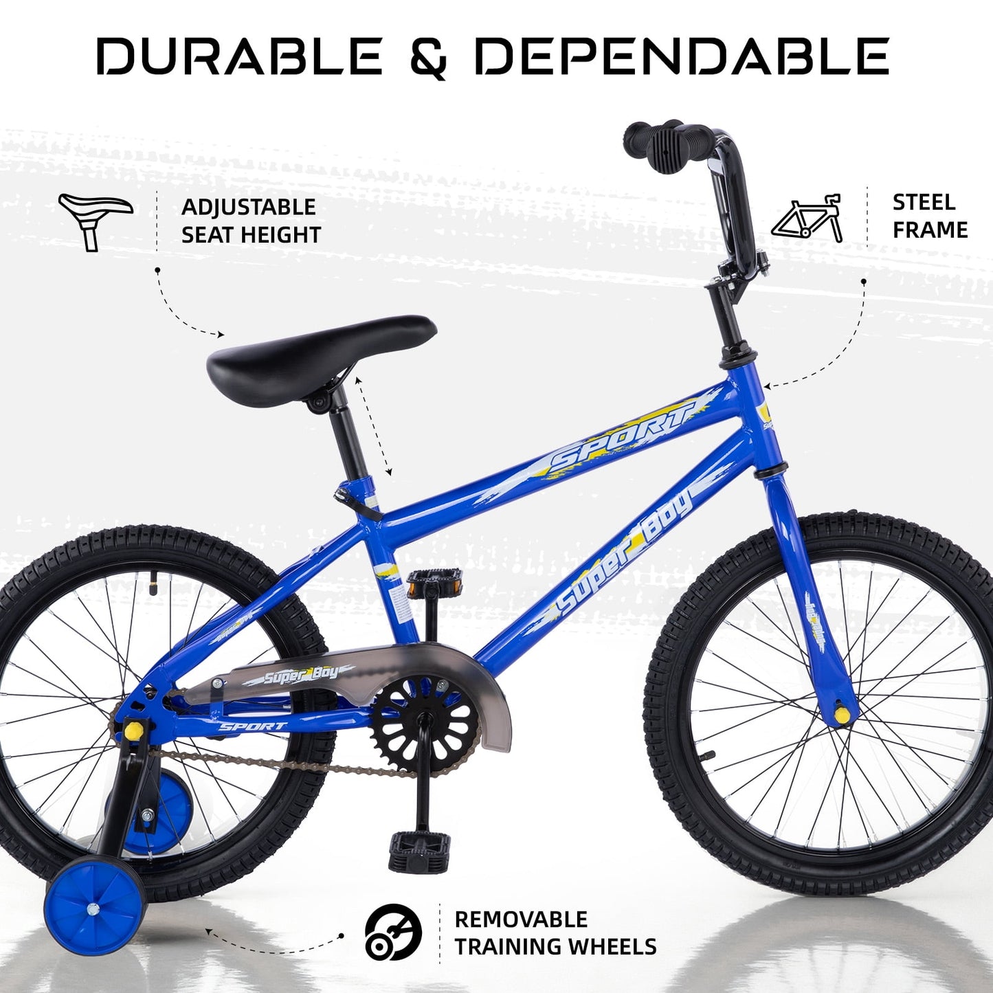 Bestcore 18in Kids Bike, Ages 6-9 Years, Blue
