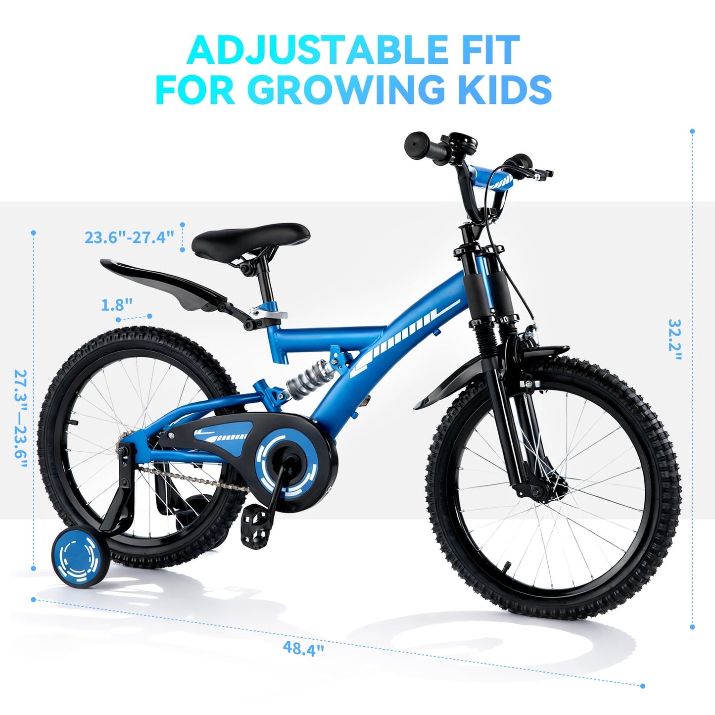 Bestcore 18in Kids Bike, Ages 6-9 Years, Blue
