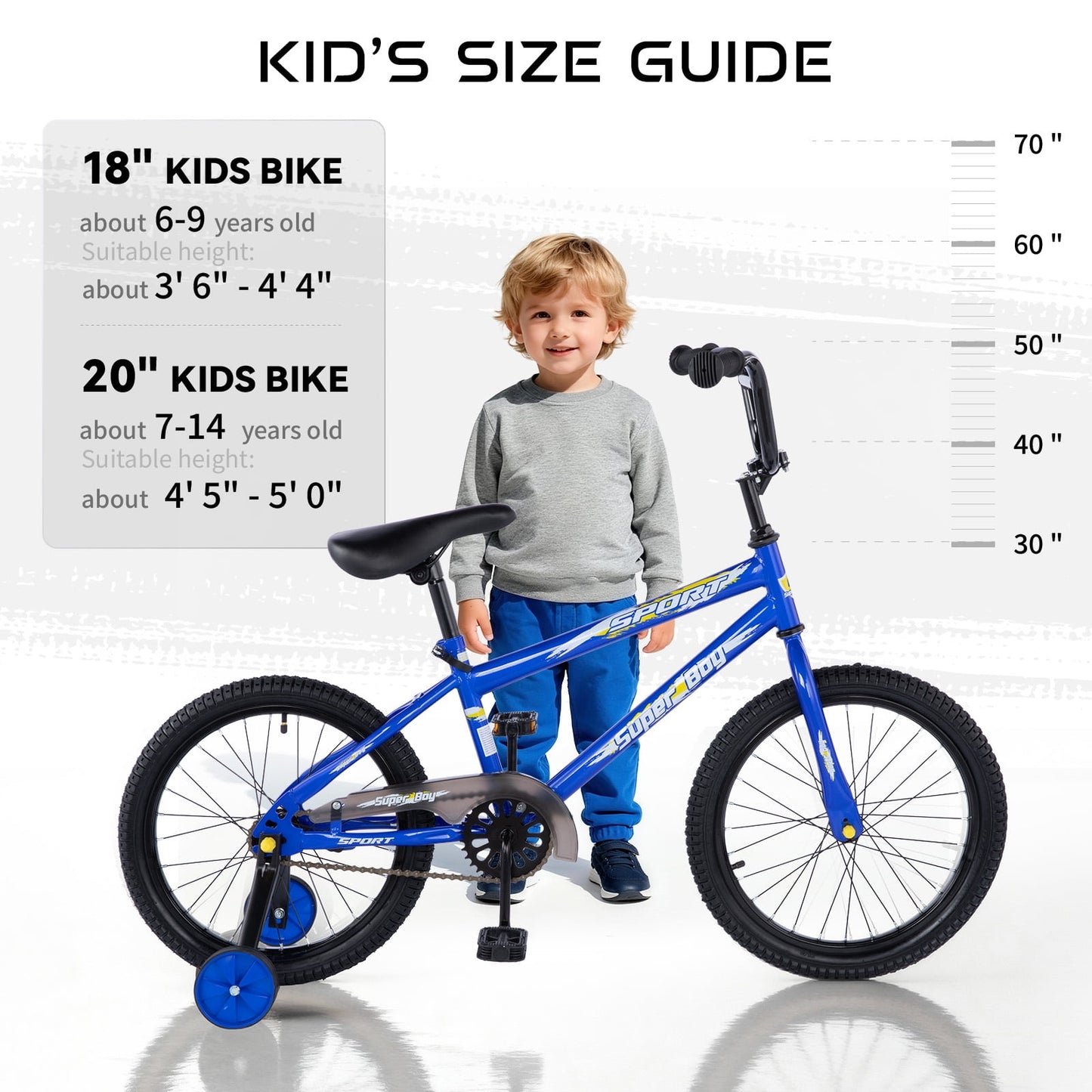 Bestcore 20in Kids Bike, Ages 7-14 Years, Blue