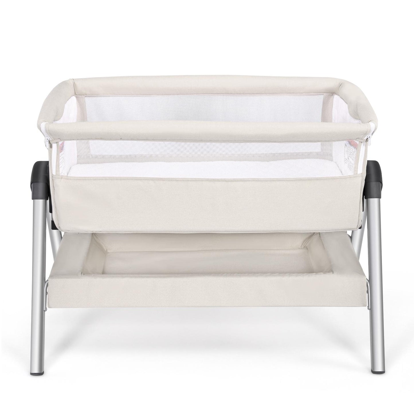 Portable Baby Bedside Sleeper with Adjustable Height and Inclined Angle for Newborns