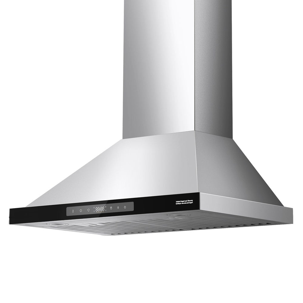 30 in. Wall Mount Range Hood 800 CFM Stainless Steel with Gesture Touch Control and LED