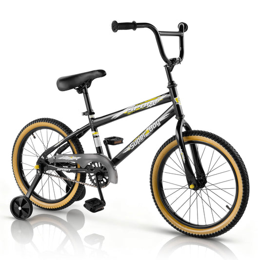 Bestcore 18in Kids Bike, Ages 6-9 Years, Black